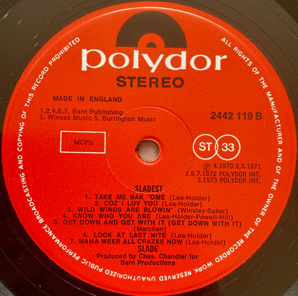 Slade - st - Used Vinyl Record image 6