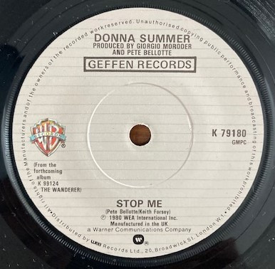Donna Summer - Wanderer - Used Vinyl Record 7" image 2