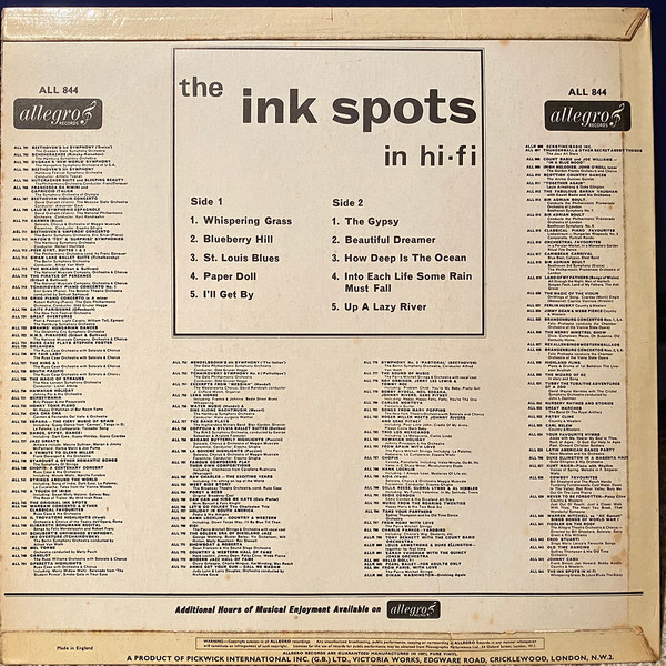 Ink Spots - In Hi-Fi - Used Vinyl Record image 2