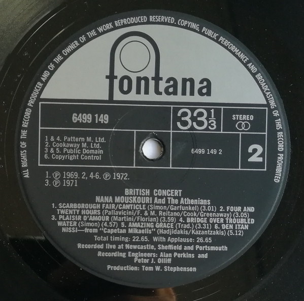 Nana Mouskouri - British Concert - Used Vinyl Record image 7