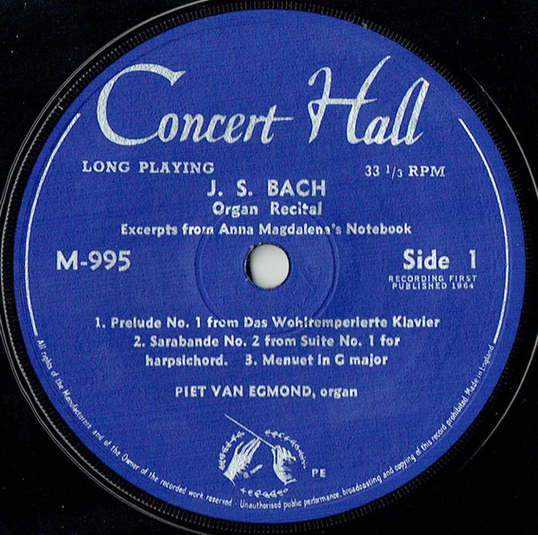 Johann Sebastian Bac - Organ Recital - Used Vinyl Record image 3