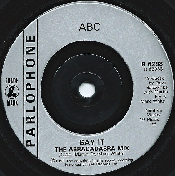 ABC - Say It (The Black Box Mix) - Used Vinyl Record 7" image 3