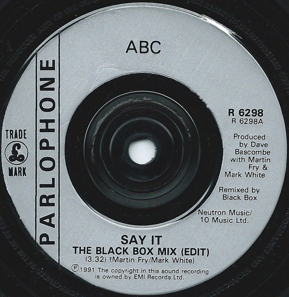 ABC - Say It (The Black Box Mix) - Used Vinyl Record 7" image 4