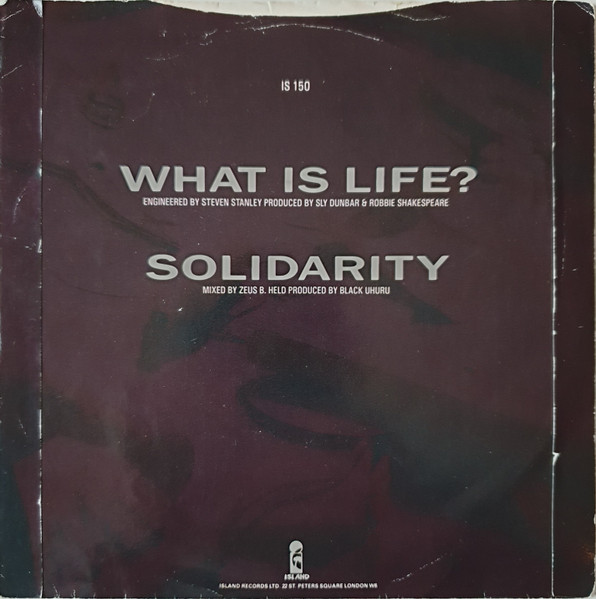 Black Uhuru - What Is Life? - Used Vinyl Record Single image 1