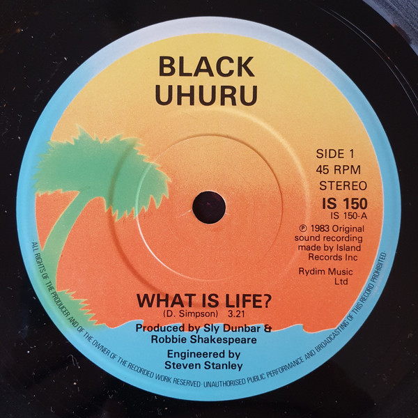 Black Uhuru - What Is Life? - Used Vinyl Record Single image 2
