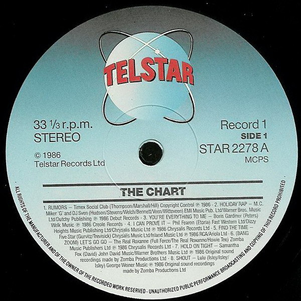 Various - Chart / The Chart '86 - Used Vinyl Record image 2