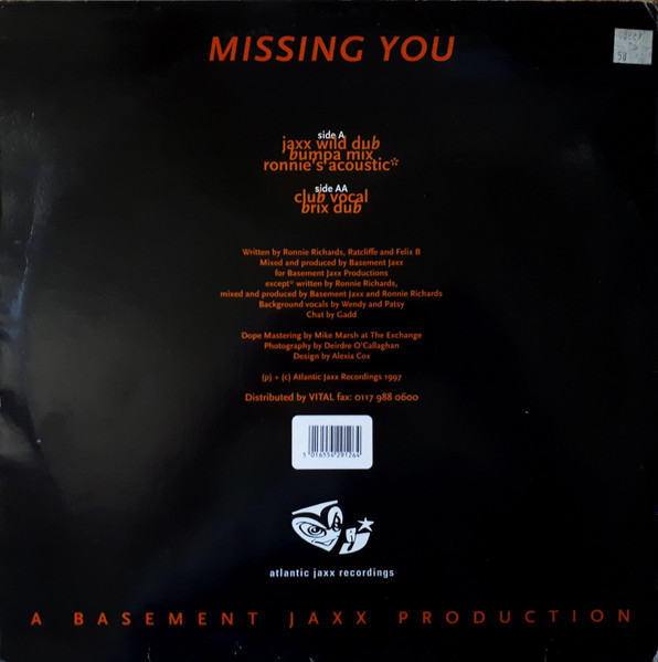 Ronnie Richards - Missing You - Used Vinyl Record 12" image 2