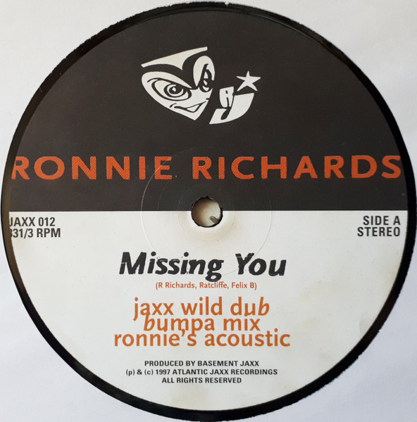 Ronnie Richards - Missing You - Used Vinyl Record 12" image 3