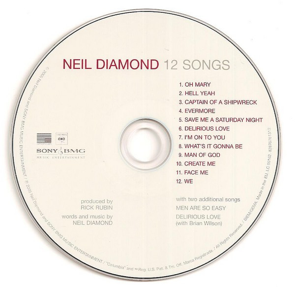 Neil Diamond - 12 Songs - Used CD image 3