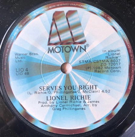 Lionel Richie - Sela - Used Vinyl Record 7" image 2