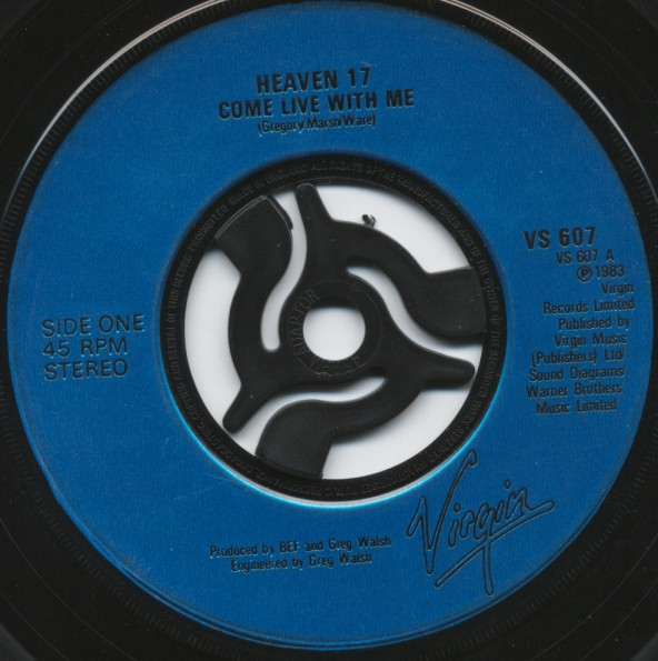 Heaven 17 - Come Live With Me - Used Vinyl Record 7" image 3