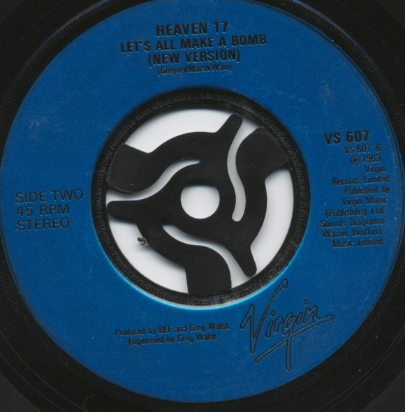 Heaven 17 - Come Live With Me - Used Vinyl Record 7" image 4