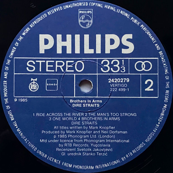 Dire Straits - Brothers In Arms - Used Vinyl Record image 4