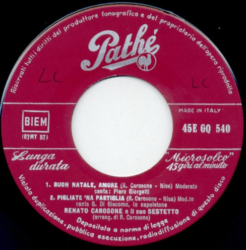 Renato Carosone E Il - Carosone E Il Suo Sestetto - Used Vinyl Record image 3