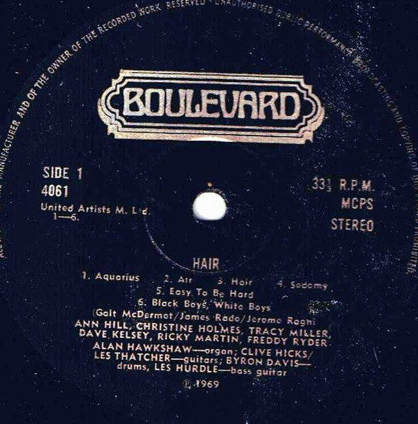 Graham Walker Sound - Hair - The Tribal Love-Rock Musical - Used Viny image 3