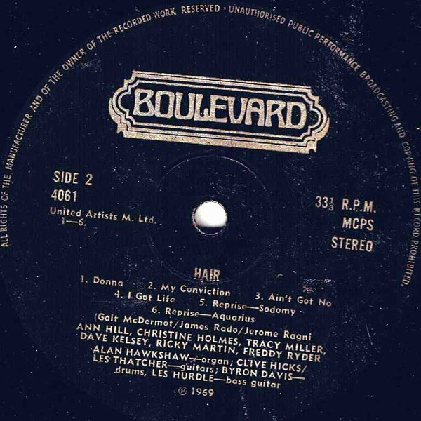 Graham Walker Sound - Hair - The Tribal Love-Rock Musical - Used Viny image 4