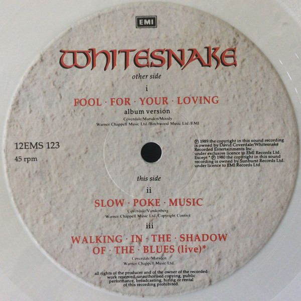 Whitesnake - Fool For Your Loving - Used Vinyl Record 12" image 5