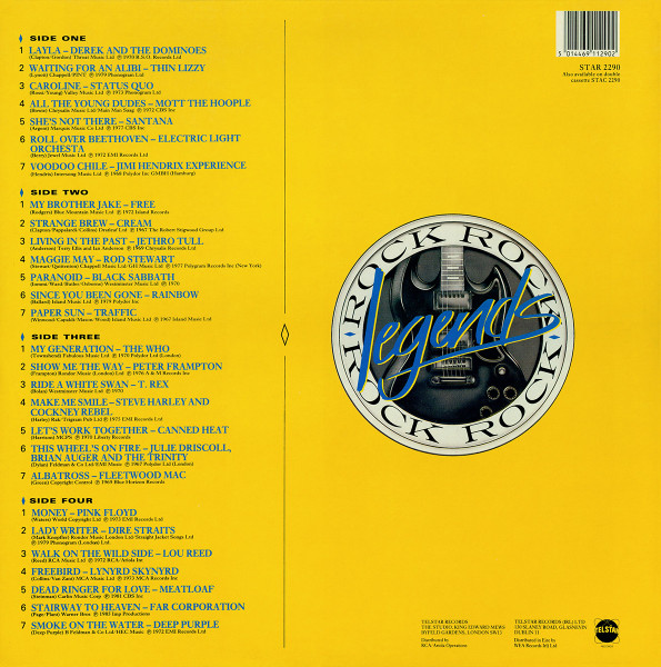Various - Rock Legends - Used Vinyl Record image 3
