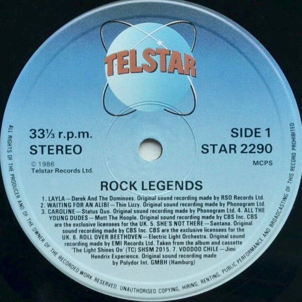 Various - Rock Legends - Used Vinyl Record image 4