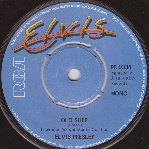 Elvis Presley - Old Shep - Used Vinyl Record 7" image 3