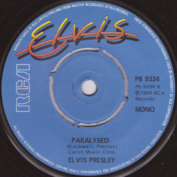 Elvis Presley - Old Shep - Used Vinyl Record 7" image 4
