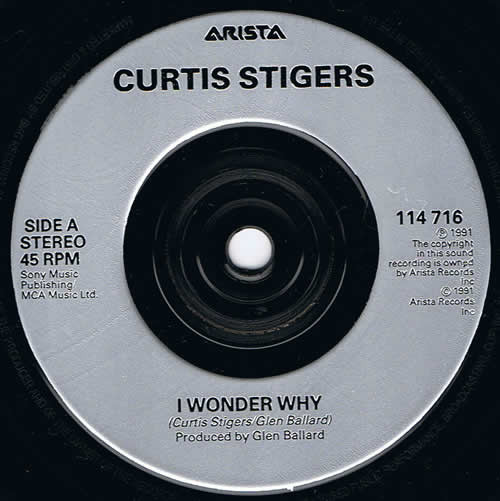 Curtis Stigers - I Wonder Why - Used Vinyl Record 7" image 3