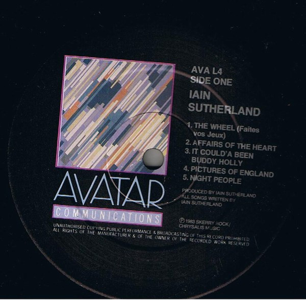 Iain Sutherland - Mixed Emotions - Used Vinyl Record image 3