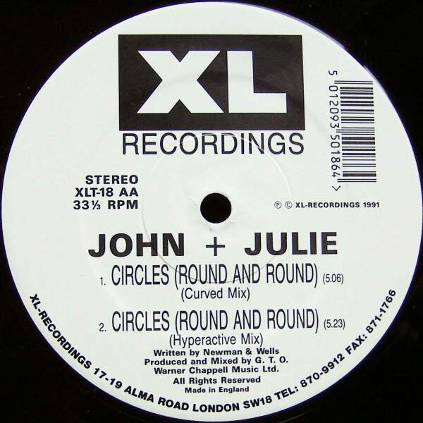 John + Julie - Circles (Round And Round) - Used Vinyl Record 12" image 4