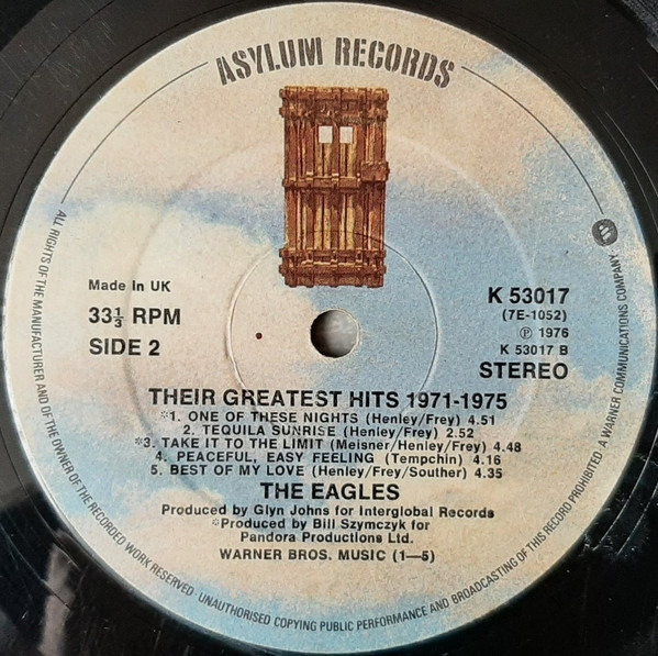 Eagles - ir Greatest Hits 1971-1975 - Used Vinyl Record image 4