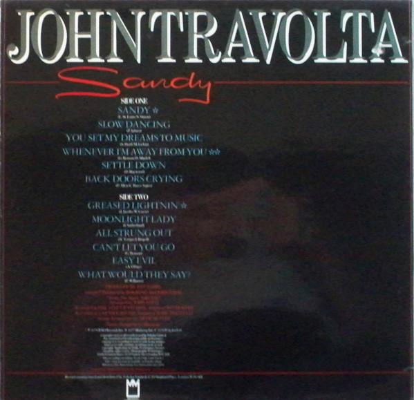 John Travolta - Sandy - Used Vinyl Record lp image 5