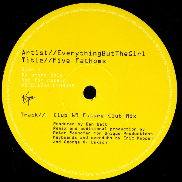 Everything But The G - Five Fathoms - Used Vinyl Record 12" image 2
