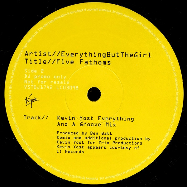 Everything But The G - Five Fathoms - Used Vinyl Record 12" image 3