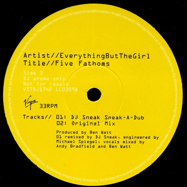 Everything But The G - Five Fathoms - Used Vinyl Record 12" image 4