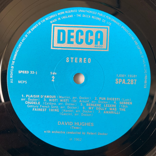 David Hughes - Songs Of Love - Used Vinyl Record image 4