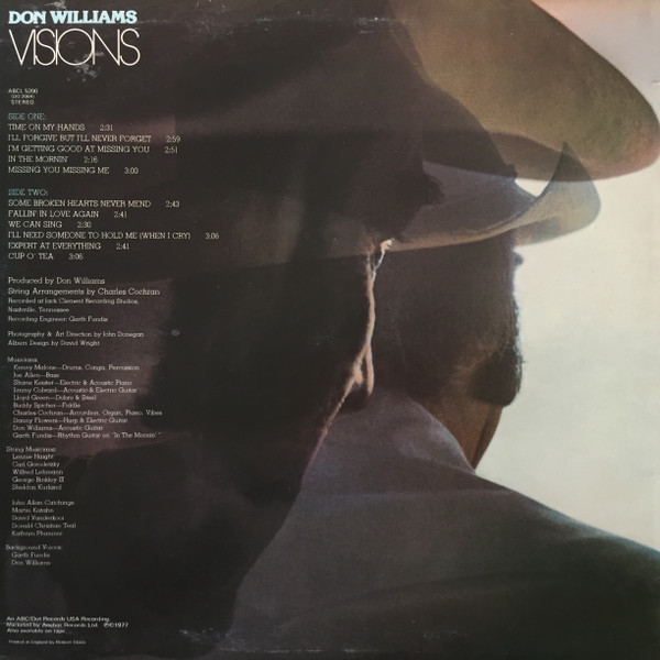 Don Williams - Visions - Used Vinyl Record image 2