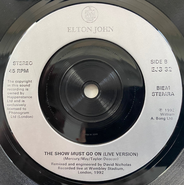 Elton John - True Love - Used Vinyl Record 7" image 4