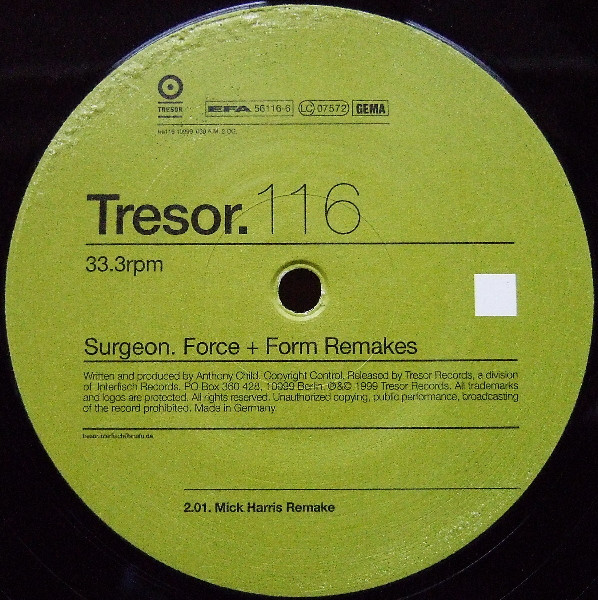 Surgeon - Force + Form Remakes - Vinyl Record 12" image 2