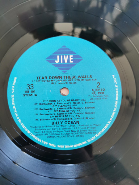 Billy Ocean - Tear Down These Walls - Used Vinyl Record image 3