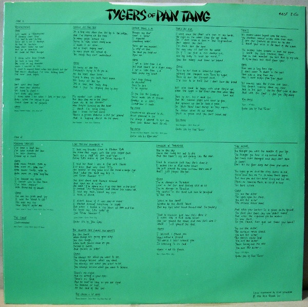 Tygers Of Pan Tang - Cage - Used Vinyl Record image 5
