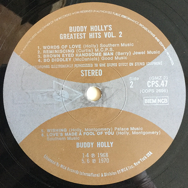 Buddy Holly - 's Greatest Hits Volume Two - Used Vinyl Record image 4