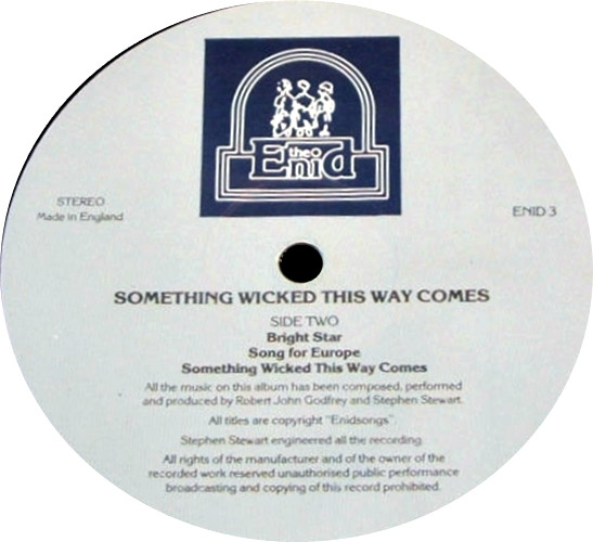 Enid - Something Wicked This Way Comes - Used Vinyl Record image 4