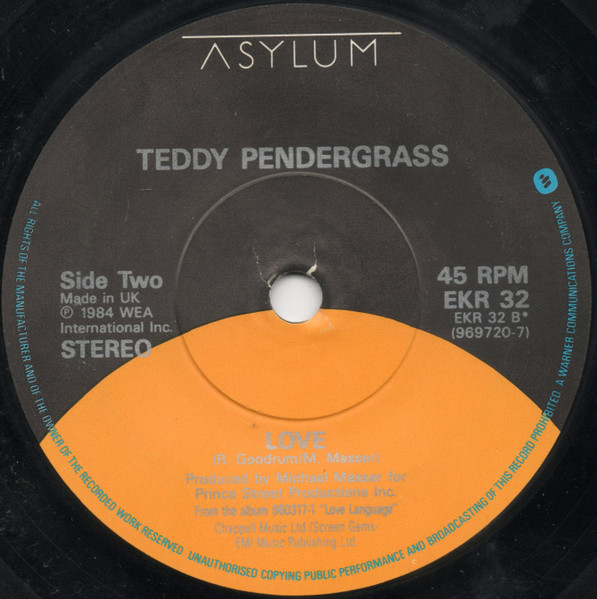 Teddy Pendergrass - Hold Me / Love - Used Vinyl Record 7" image 4