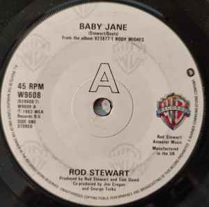 Rod Stewart - Baby Jane - Used Vinyl Record 7" image 1