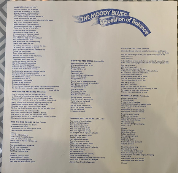 Moody Blues - A Question Of Balance - Used Vinyl Record image 4