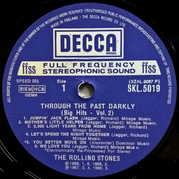 Rolling Stones - Through The Past, Darkly (Big Hits Vol. 2) - Used Vinyl image 3