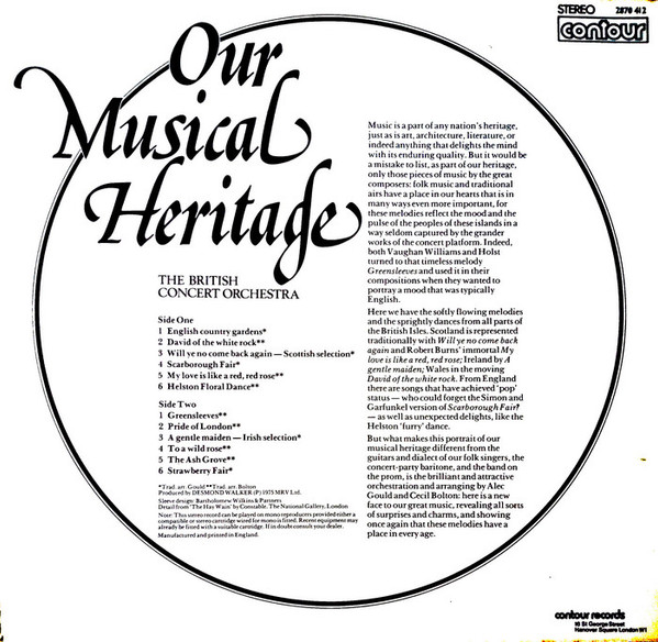 British Concert Orch - Our Musical Heritage - Used Vinyl Record image 2