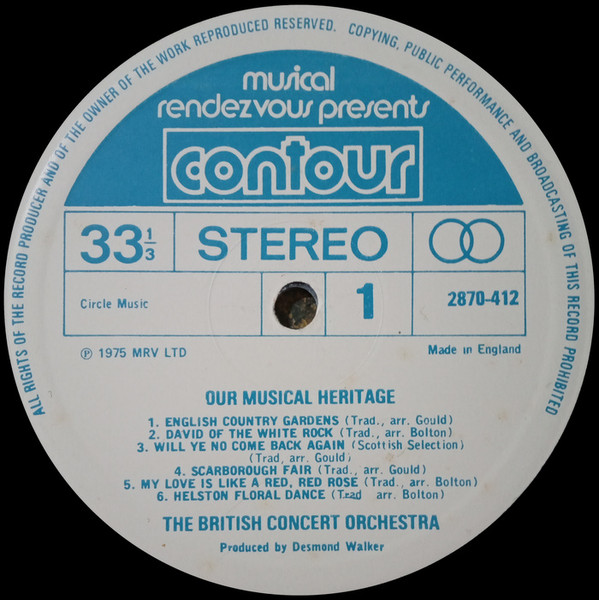 British Concert Orch - Our Musical Heritage - Used Vinyl Record image 3