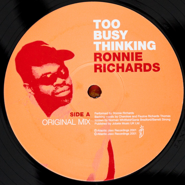Ronnie Richards - Too Busy Thinkin' - Vinyl Record 12" image 3