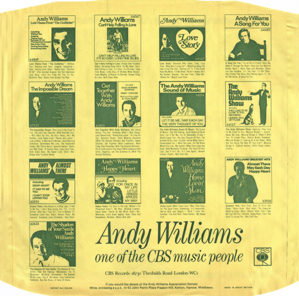 Andy Williams - Solitaire - Used Vinyl Record image 6