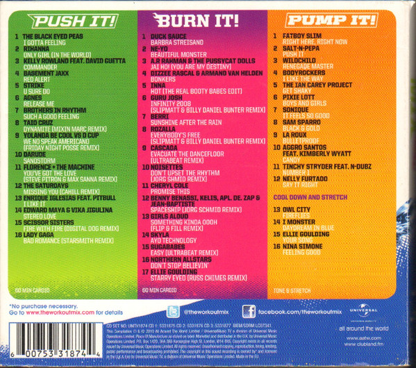 Various - Workout Mix 2011 - Used CD image 2
